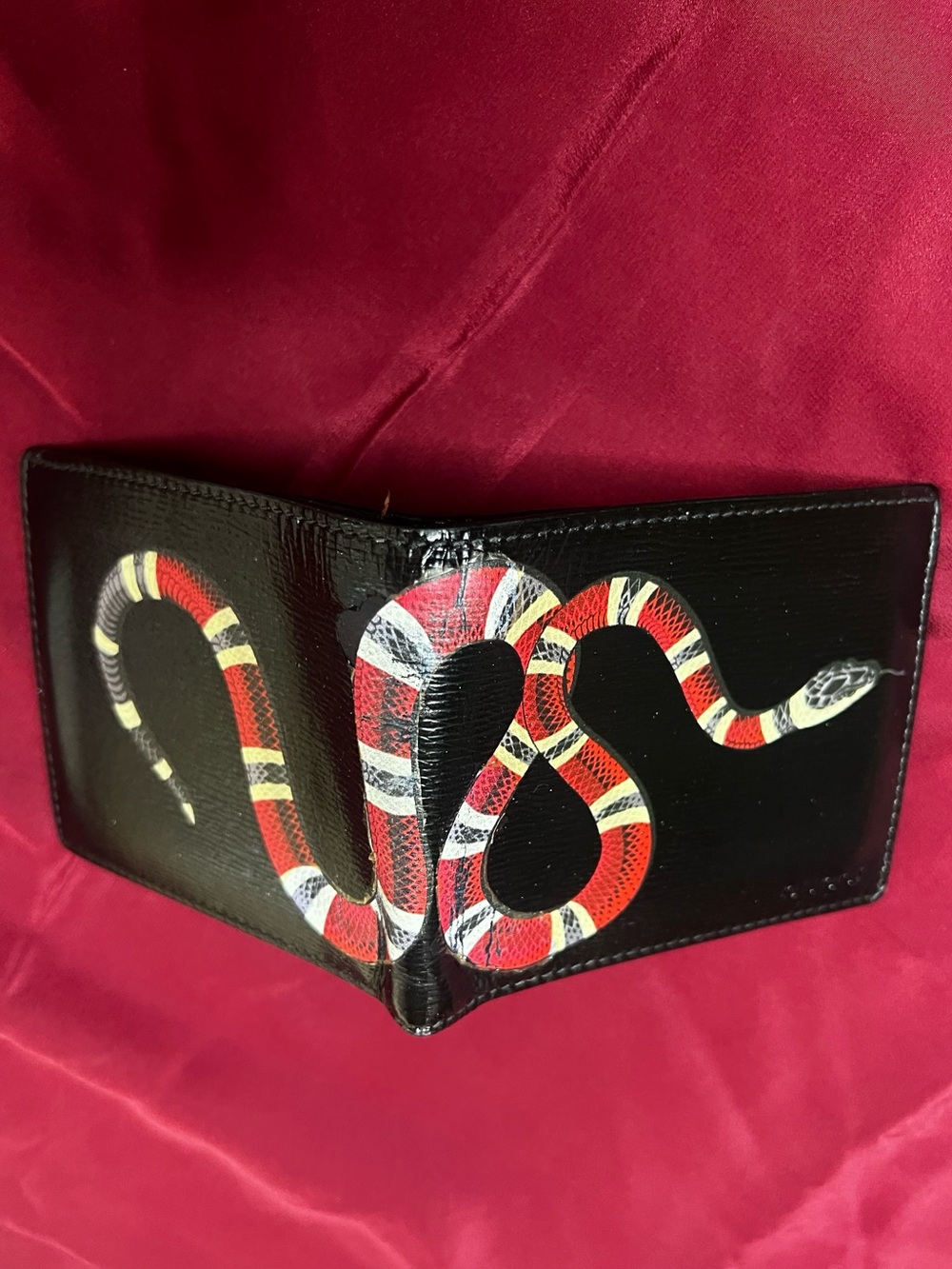 GUCCI Leather KINGSNAKE Bi-Fold Wallet